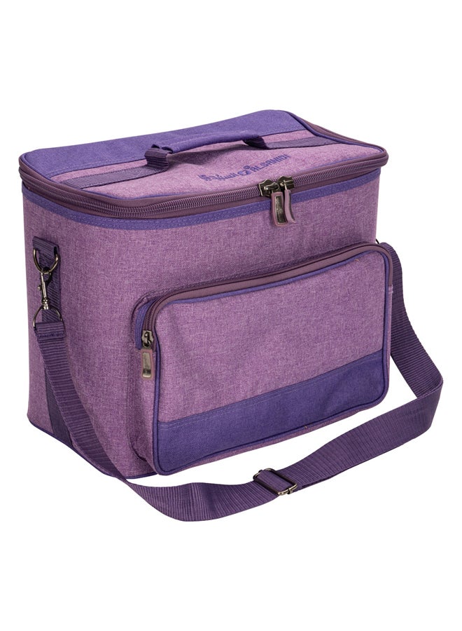 AL SANIDI Al-Kuwait tea and coffee bag for trips, Camping bag, Lilac, Size 37*24*31Cm - Image 1