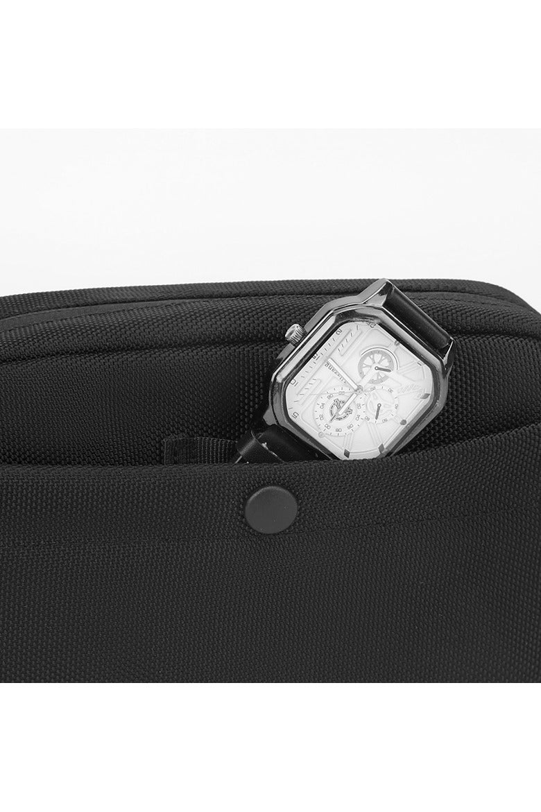 Tactical Sling Bag for Men & Women, Rugged 1680D Ballistic Nylon Crossbody Bag, Water-Repellent & Durable EDC Pack. This compact rectangle-shaped sling bag features an intelligently organized interior with a large main pocket, internal compartments, key hook, and specialized pockets for secure storage. The highly adjustable and detachable strap allows multiple carry modes: as a crossbody bag, over the shoulder, around the waist, or as a sleek clutch using the top handle/wrist strap. Ideal for urban navigation, work commute, weekend hiking, travel, and tactical operations. Built to last with a focus on functionality, security, and a modern tactical style. This versatile companion keeps your essentials like phone, wallet, tools, and valuables organized and within easy reach. Redefine your everyday carry with this smart, adaptable, and sturdy unisex bag. Perfect for outdoor enthusiasts, professionals, students, and anyone seeking a reliable and stylish hands-free solution. Key features in