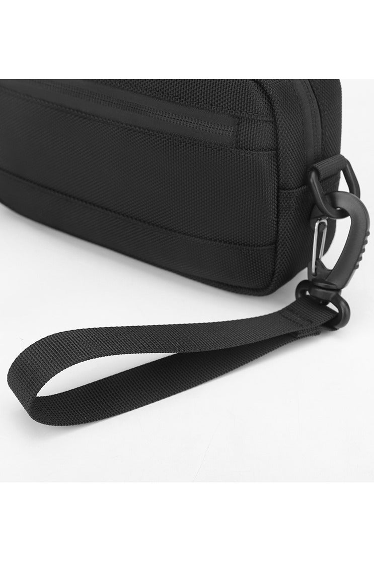 Tactical Sling Bag for Men & Women, Rugged 1680D Ballistic Nylon Crossbody Bag, Water-Repellent & Durable EDC Pack. This compact rectangle-shaped sling bag features an intelligently organized interior with a large main pocket, internal compartments, key hook, and specialized pockets for secure storage. The highly adjustable and detachable strap allows multiple carry modes: as a crossbody bag, over the shoulder, around the waist, or as a sleek clutch using the top handle/wrist strap. Ideal for urban navigation, work commute, weekend hiking, travel, and tactical operations. Built to last with a focus on functionality, security, and a modern tactical style. This versatile companion keeps your essentials like phone, wallet, tools, and valuables organized and within easy reach. Redefine your everyday carry with this smart, adaptable, and sturdy unisex bag. Perfect for outdoor enthusiasts, professionals, students, and anyone seeking a reliable and stylish hands-free solution. Key features in