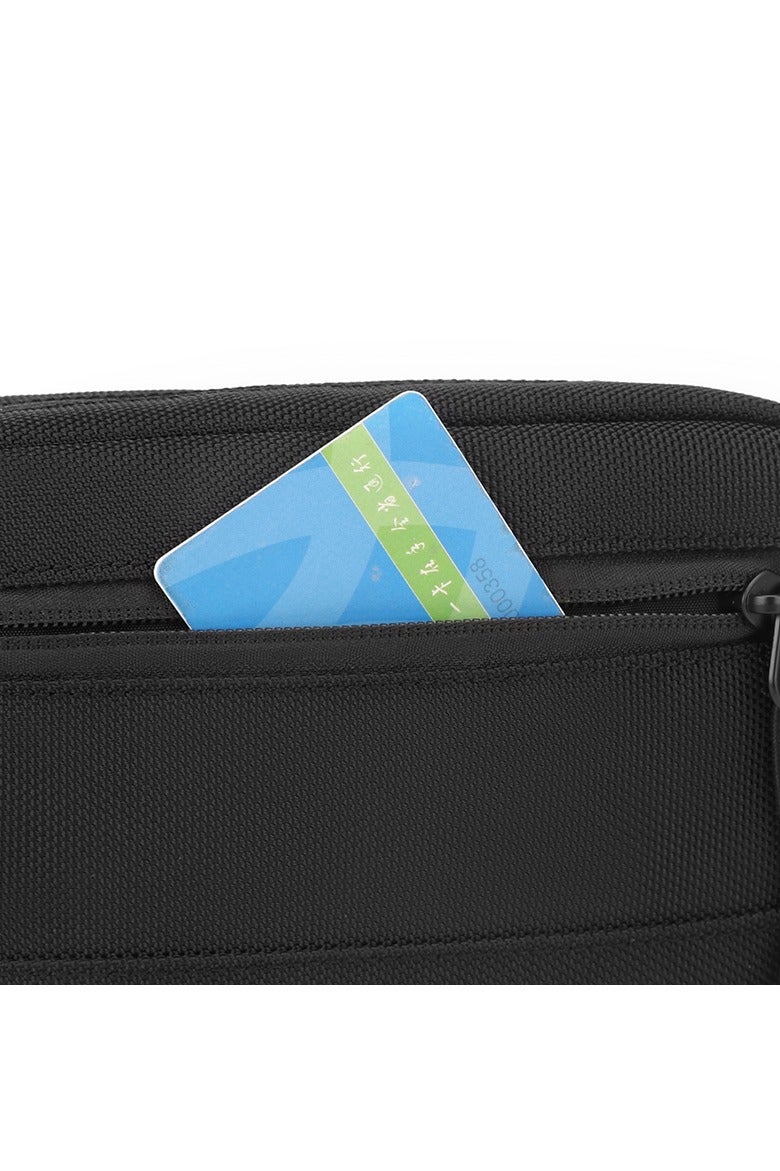 Tactical Sling Bag for Men & Women, Rugged 1680D Ballistic Nylon Crossbody Bag, Water-Repellent & Durable EDC Pack. This compact rectangle-shaped sling bag features an intelligently organized interior with a large main pocket, internal compartments, key hook, and specialized pockets for secure storage. The highly adjustable and detachable strap allows multiple carry modes: as a crossbody bag, over the shoulder, around the waist, or as a sleek clutch using the top handle/wrist strap. Ideal for urban navigation, work commute, weekend hiking, travel, and tactical operations. Built to last with a focus on functionality, security, and a modern tactical style. This versatile companion keeps your essentials like phone, wallet, tools, and valuables organized and within easy reach. Redefine your everyday carry with this smart, adaptable, and sturdy unisex bag. Perfect for outdoor enthusiasts, professionals, students, and anyone seeking a reliable and stylish hands-free solution. Key features in