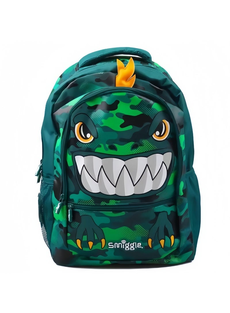 Smiggle Boys Student Cartoon Print Schoolbag Primary and Secondary School Children Backpack Outdoor Leisure Bag Backpack 42*30CM