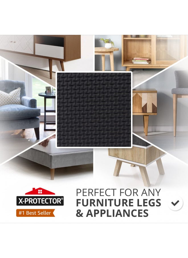 X-Protector X-PROTECTOR Non Slip Furniture Pads 16 Premium Furniture Grippers 2"! Best SelfAdhesive Rubber Feet Furniture Feet Ideal Non Skid Furniture Pad Floor Protectors Keep Furniture in Place!  - Image 2