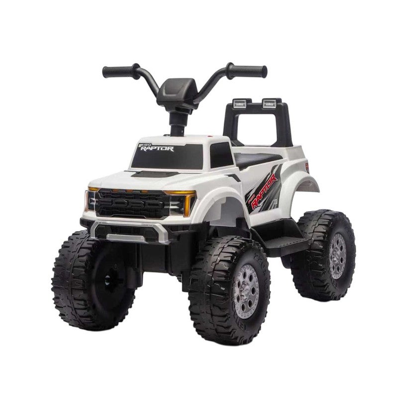 Ford Licensed 12V Kids Quad Bike LB 722 – Electric Ride-On Quad with Lights, Forward & Reverse, Button Start, Foot Accelerator for Kids Ages 2–5 Years - White - Image 1