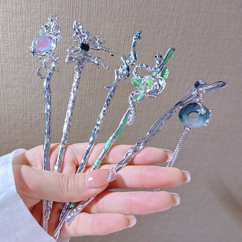 Ancient Style Tassel High-Grade Hairpin Female New Chinese Style Updo Step Shake Chopsticks Modern Cheongsam Hair Zhang Fa Chopsticks Headdress - Image 3