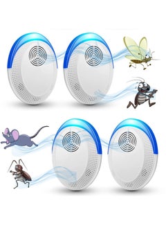 SANMUGEED 4 Pack Electronic mosquito Repellent Plug in, Indoor mute ultrasonic pest repeller Suitable for mosquito control, cockroaches, insects, rodents, mouse repeller plug in Harmless to Pets and Human  - Image 1