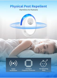 SANMUGEED 4 Pack Electronic mosquito Repellent Plug in, Indoor mute ultrasonic pest repeller Suitable for mosquito control, cockroaches, insects, rodents, mouse repeller plug in Harmless to Pets and Human  - Image 2
