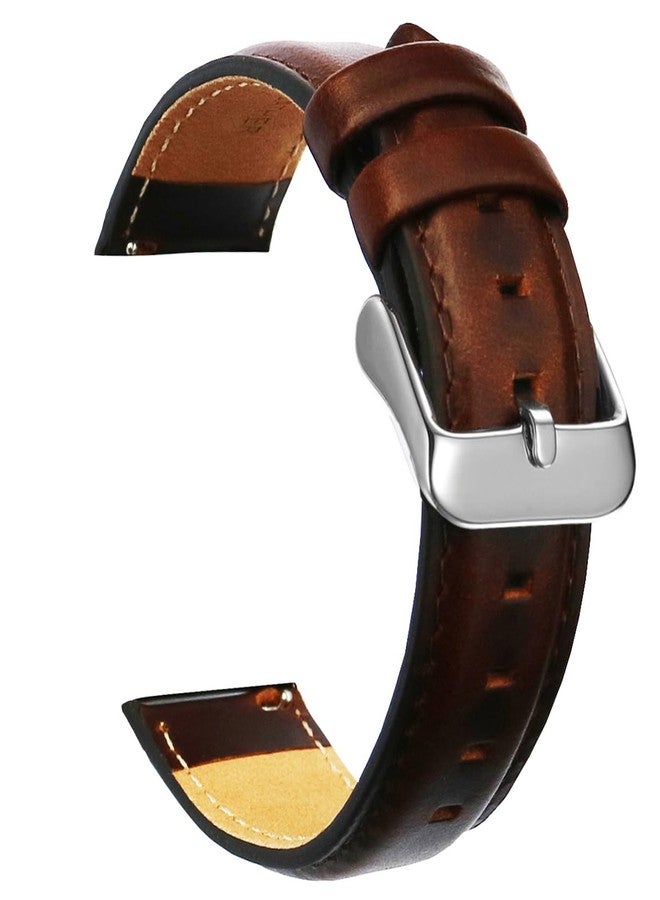 سوار OTOPO لساعات Galaxy Watch 4/6 Classic بأحجام 47 مم، 46 مم، 43 مم، 42 مم، وساعات Watch 7، 6، 5، 4 FE بأحجام 40 مم، وساعات Garmin Vivoactive 3/5، سوار بديل فاخر من الجلد الطبيعي مقاس 20 مم، قابل للفك السريع، مناسب للرجال والنساء - بني - Image 2