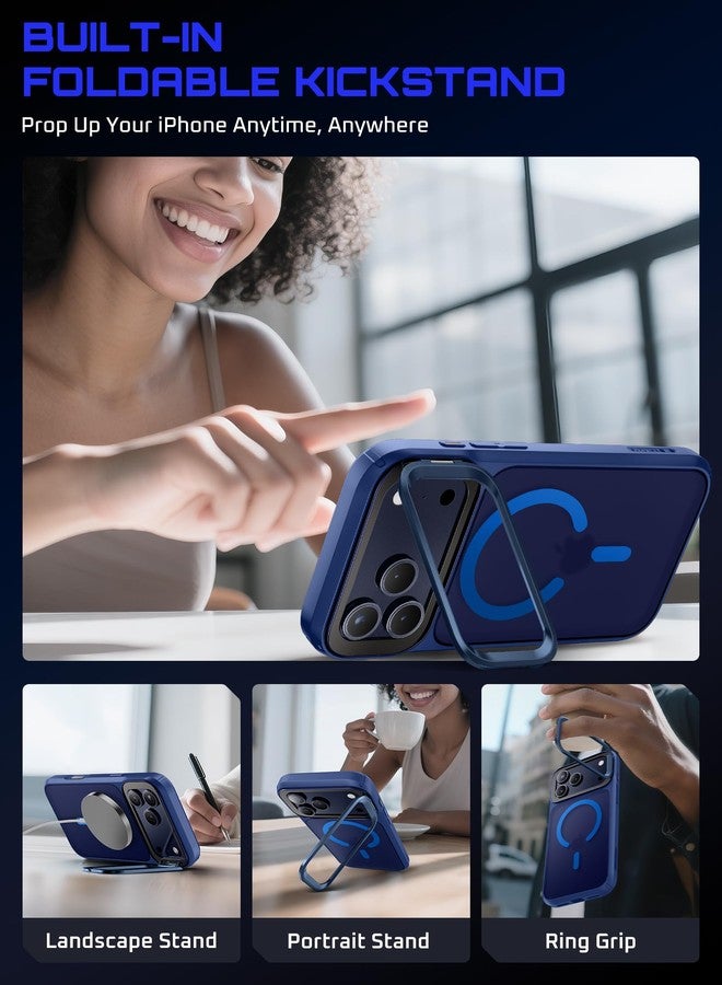 سوبكيس جراب SUPCASE لهاتف iPhone 17 Pro Max مع زر تحكم بالكاميرا (يونيكورن بيتل ماج)، [متوافق مع MagSafe] [حامل مدمج] جراب خلفي مغناطيسي شفاف رفيع وواقي للهاتف، أزرق سماوي - Image 4