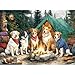 EIYRURU 300 Piece Puzzles for Adults Large Piece Dogs Forest Campfire Camping Jigsaw Puzzle Funny Gift for Adult Kids Challenging Puzzle Perfect for Game Nights 205 X 15 in - Image 2