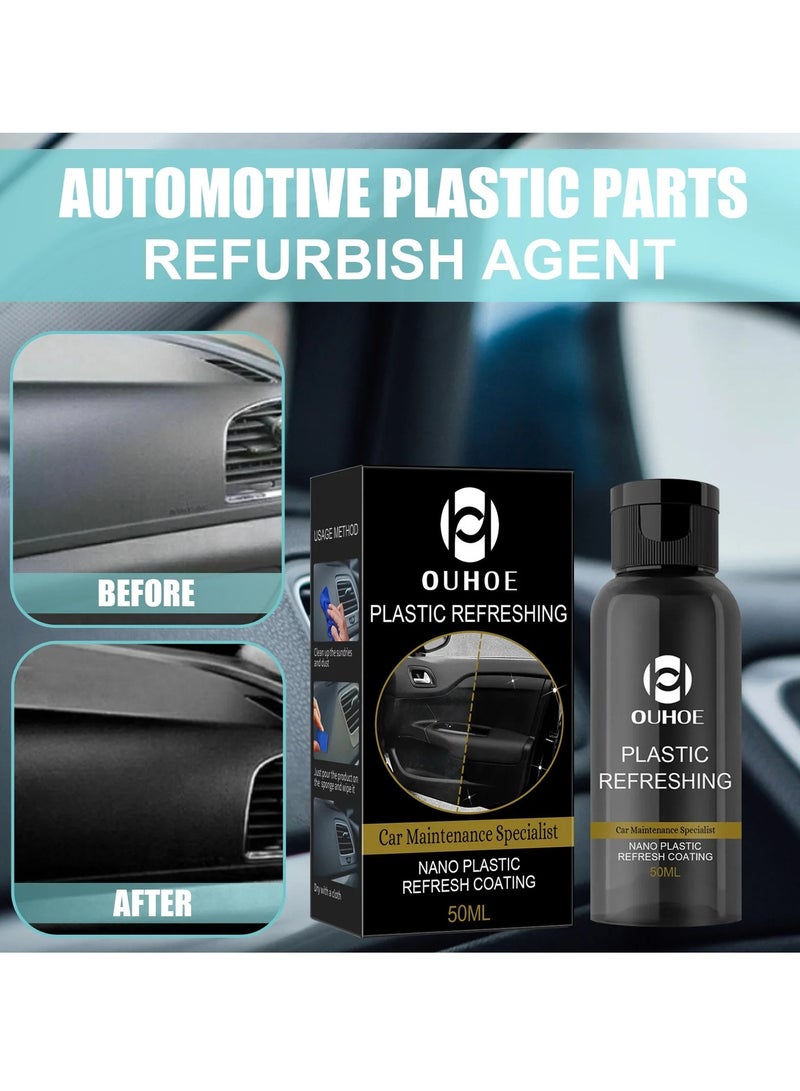 OUHOE Car Plastic Parts Refurbish Agent, Multipurpose Plastic Revitalizing Coating Agent, Durable Automotive Interior Cleaning Agent, Auto Polish And Repair Coating Renovator For Car Detailing, (30ml )  - Image 5