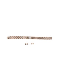 10mm / 0.4in Stainless Steel Watch Strap, Replacement Adjustable Length Watch Band Rose Finish Metal Watch Band Stainless Steel Bracelet Straps Gold Polished Strap for Men Women