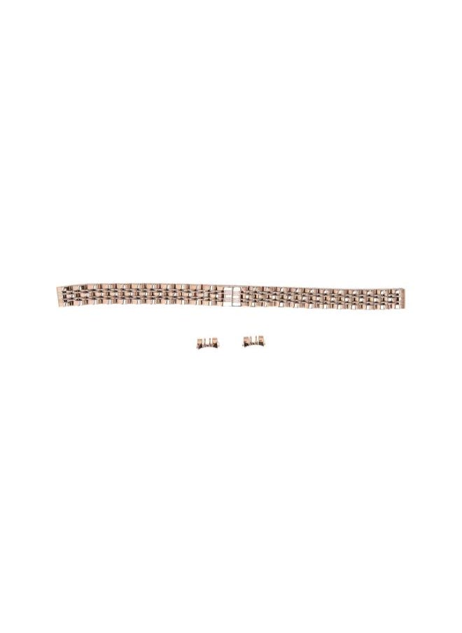 Generic - 10mm / 0.4in Stainless Steel Watch Strap, Replacement Adjustable Length Watch Band Rose Finish Metal Watch Band Stainless Steel Bracelet Straps Gold Polished Strap for Men Women - Image 1
