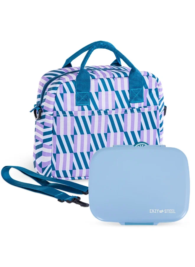 Eazy Kids Eazy Kids Premium Stainless Steel Lunch Box 710ml w/ Insulated Lunch Bag – Blue