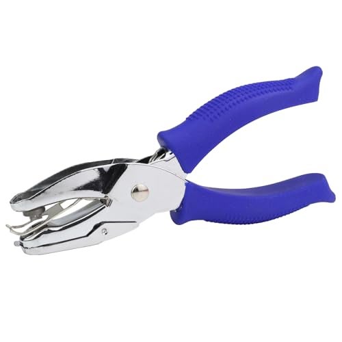Aacehlh Single Hole Punch316 Inch Diameter of Square Shape HoleHandheld Paper Hole Puncher with Blue Soft Grip Handle for Binder Scrapbooking Cards Paper Crafts Square Hole - Image 1