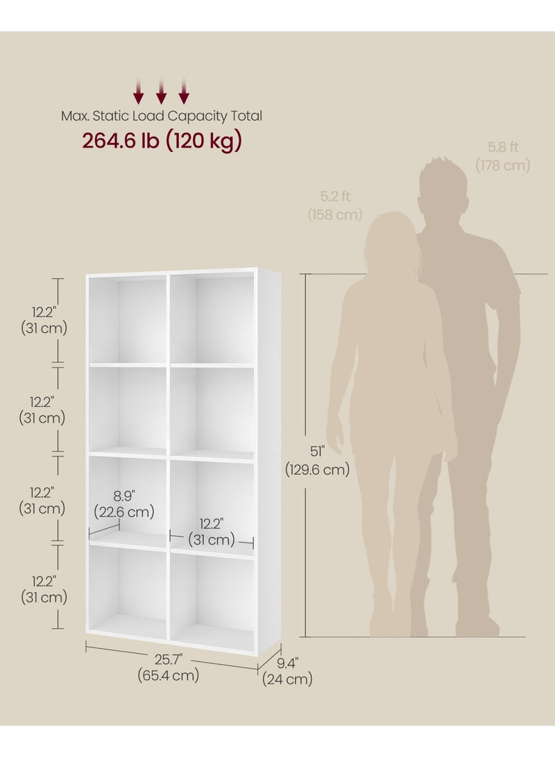 VASAGLE 4-Tier Open Shelf Bookcase, 8 Cube Storage Organizer for Bedroom, Living Room, Office - Image 5