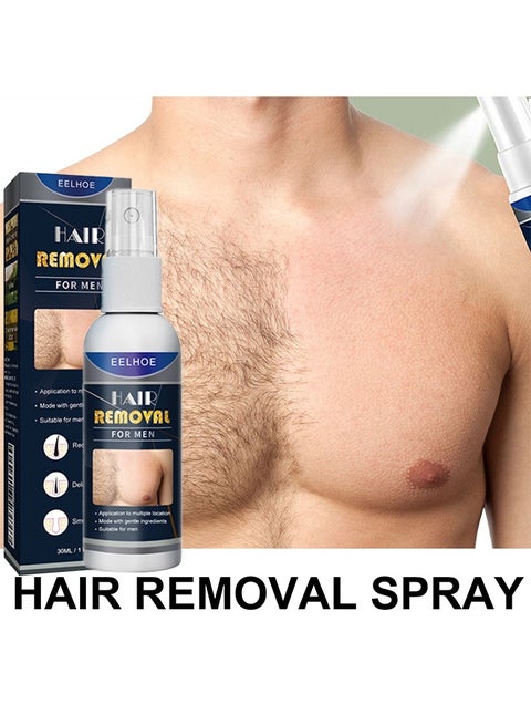 Hair Removal Spray For Men, Painless Hair Removal Spray Armpit Gentle Hair Remover Refreshing Quick Hair Removal Spray, Natural Ingredient Hair Removal Spray For Men