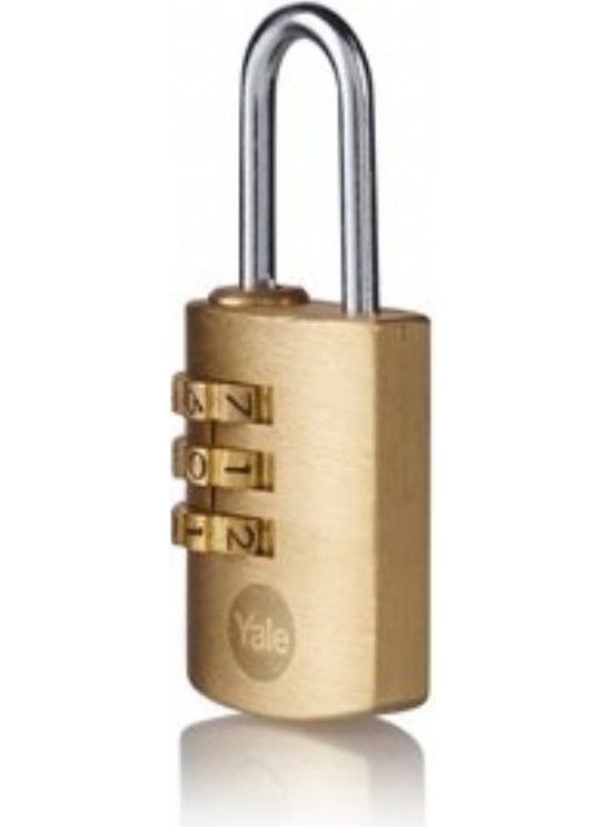 Yale Combination Brass Padlock 30 mm Two Way Gray 1 Piece  - Image 1