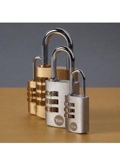 Yale Combination Brass Padlock 30 mm Two Way Gray 1 Piece  - Image 3