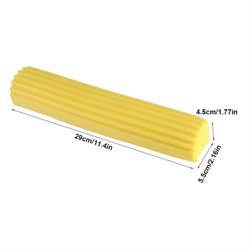 اسفنج ممسحة لتنظيف الأرضية ممسحة رأس العبوات PVA Sponge Rollermop Heads بدائل الإسفنج Mop استبدال Super Astorbbent MoP Mop إعادة ملء أداة التنظيف المنزلية مجموعة صفراء من 2 - Image 4