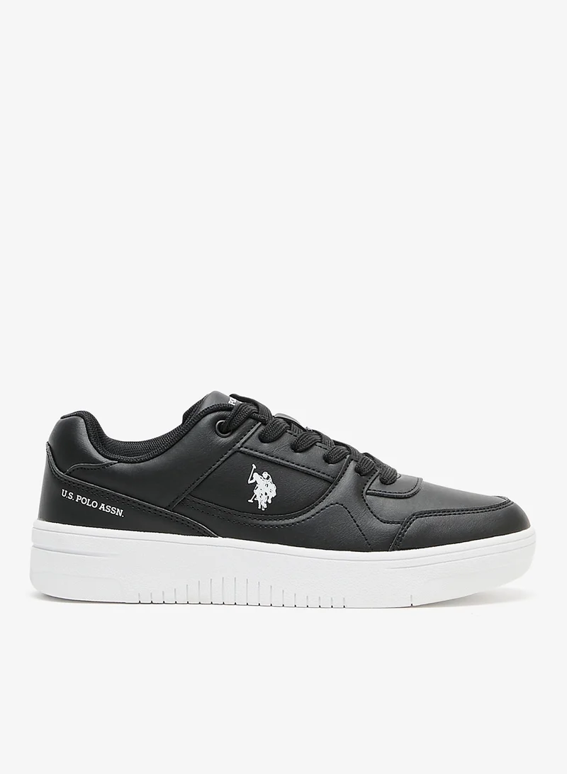 Women's Black Low-Top Sneakers - Classic Design with Contrast White Sole, Comfortable Everyday Casual Shoes