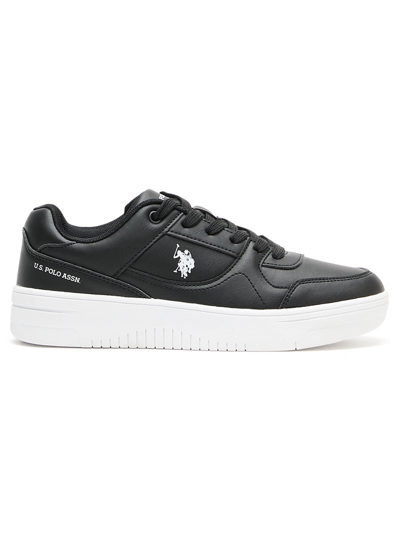 U.S. Polo Assn. Women's Black Low-Top Sneakers - Classic Design with Contrast White Sole, Comfortable Everyday Casual Shoes  - Image 1