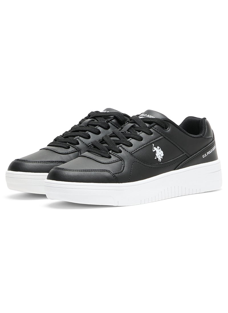 U.S. Polo Assn. Women's Black Low-Top Sneakers - Classic Design with Contrast White Sole, Comfortable Everyday Casual Shoes  - Image 3