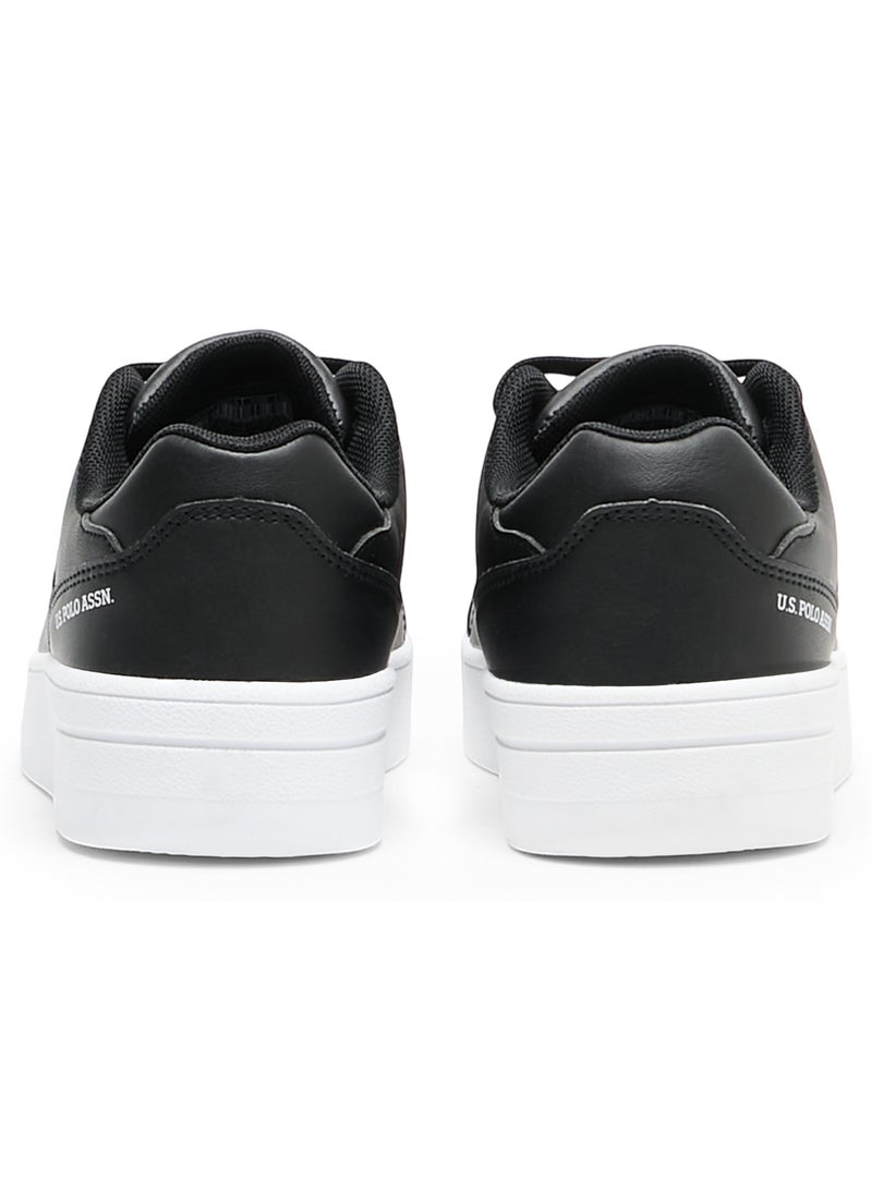 U.S. Polo Assn. Women's Black Low-Top Sneakers - Classic Design with Contrast White Sole, Comfortable Everyday Casual Shoes  - Image 4