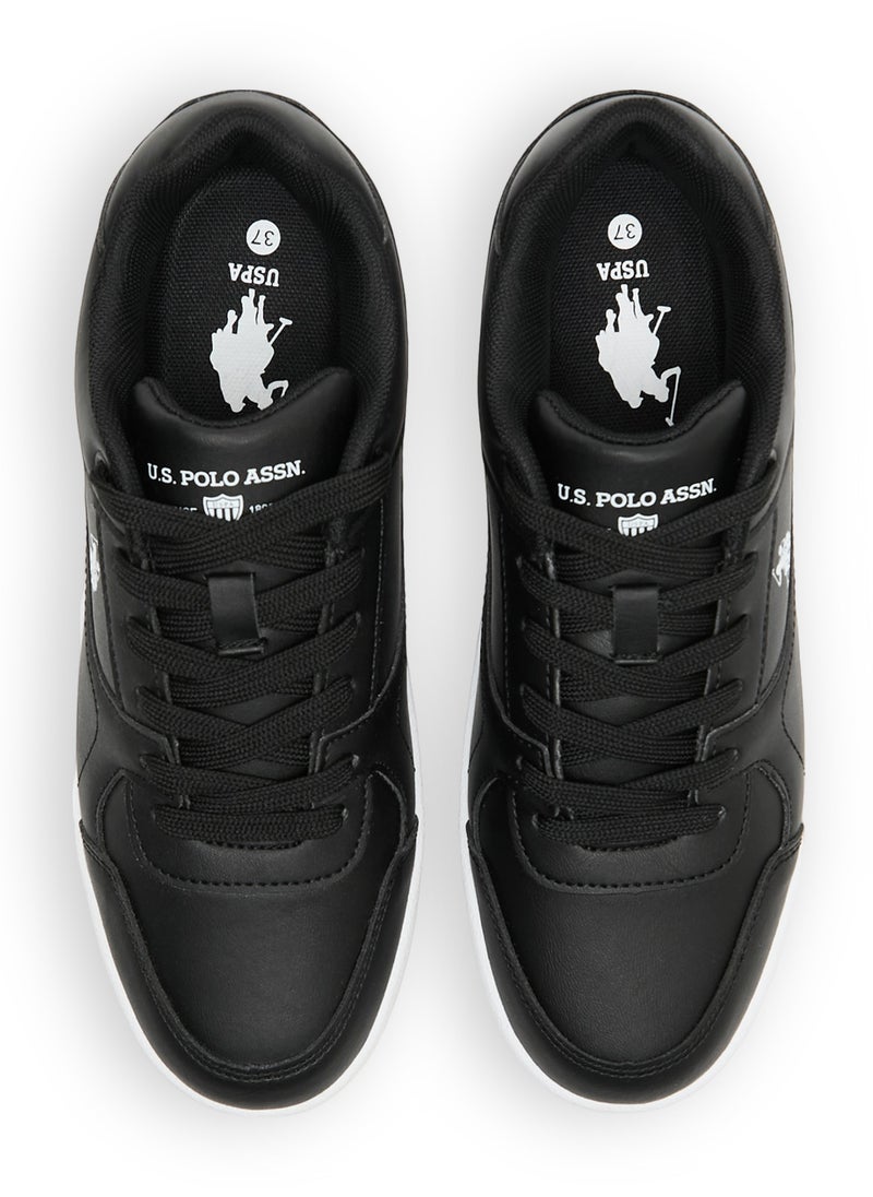 U.S. Polo Assn. Women's Black Low-Top Sneakers - Classic Design with Contrast White Sole, Comfortable Everyday Casual Shoes  - Image 5