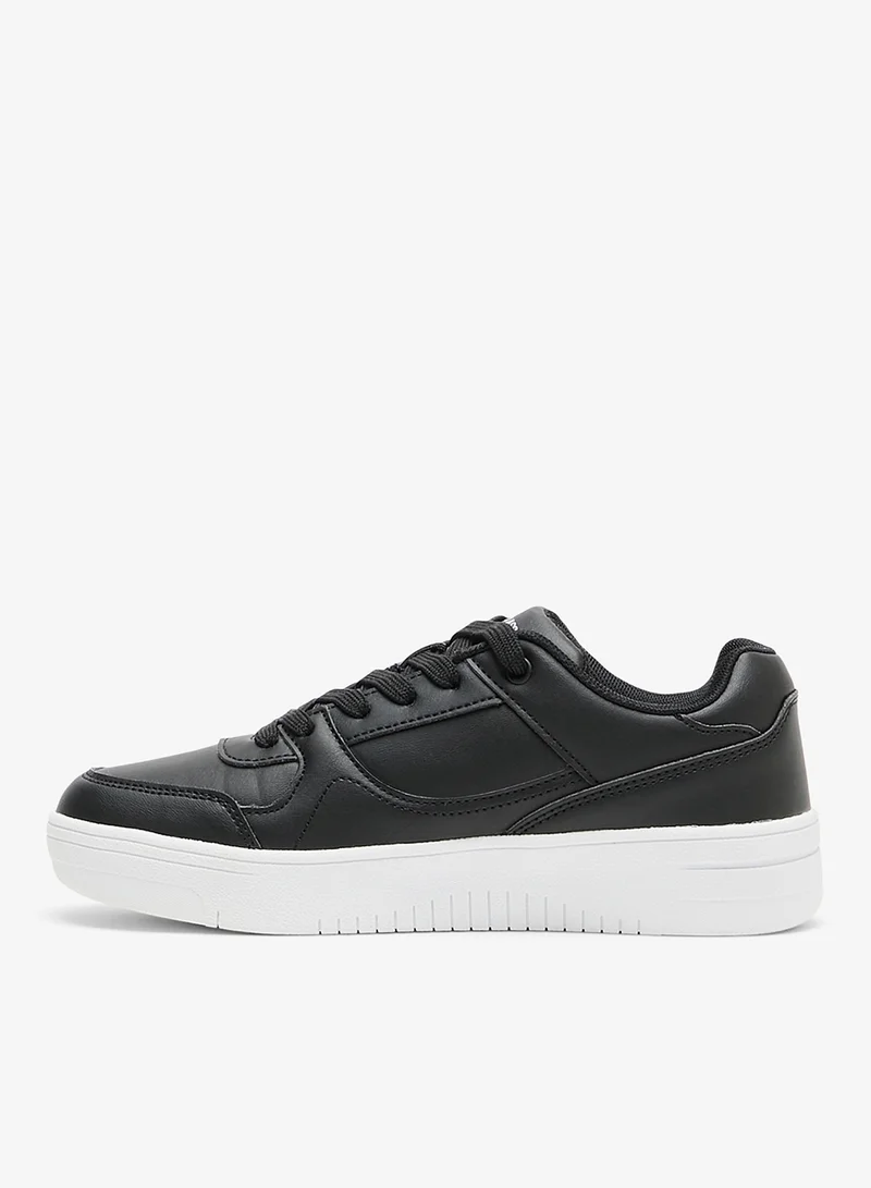 U.S. Polo Assn. Black Women's Black Low-Top Sneakers - Classic Design with Contrast White Sole, Comfortable Everyday Casual Shoes for Women | Best Price UAE