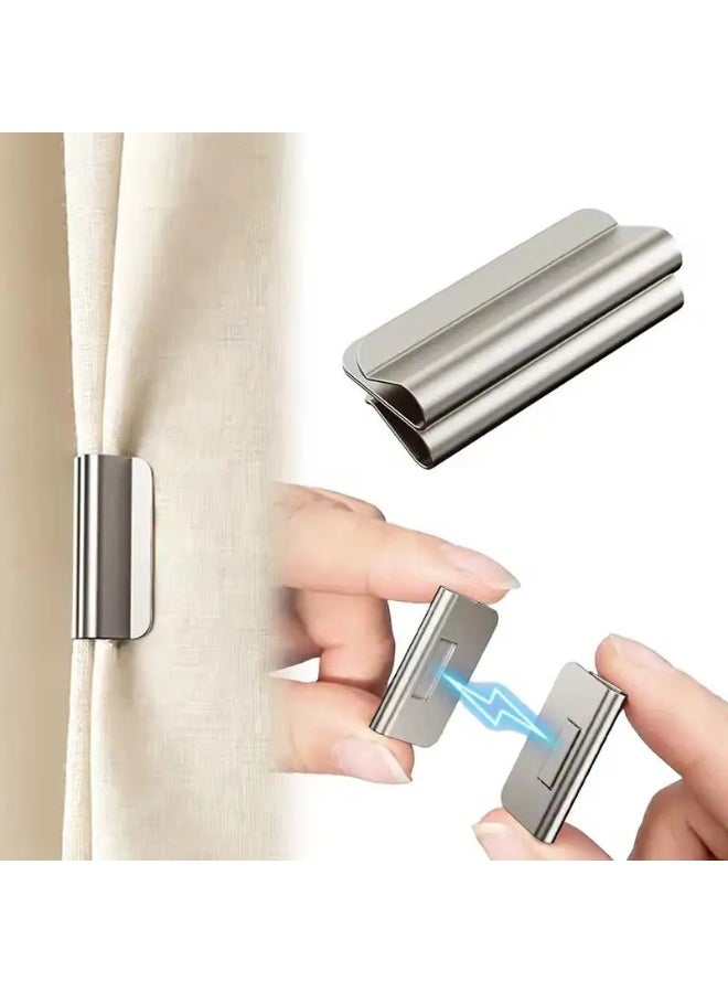 20Pair Magnetic Curtain Clips, Drill-Free Fasteners with Powerful Hold for Living Room and Bedroom Curtains - Image 1
