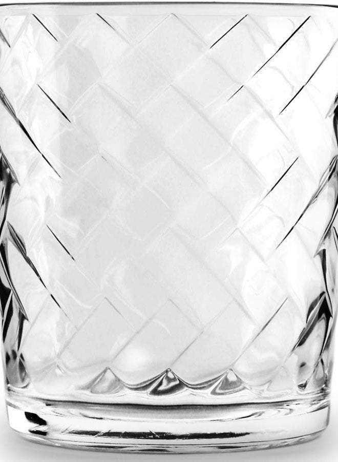 Circleware Chevron Huge 12-Piece Glassware Set of Highball Tumbler Drinking Gl and Whiskey Cups for Water, Beer, Juice, Ice Tea Beverages, 6-15.75 oz & 6-12.5 oz, Clear - Image 4
