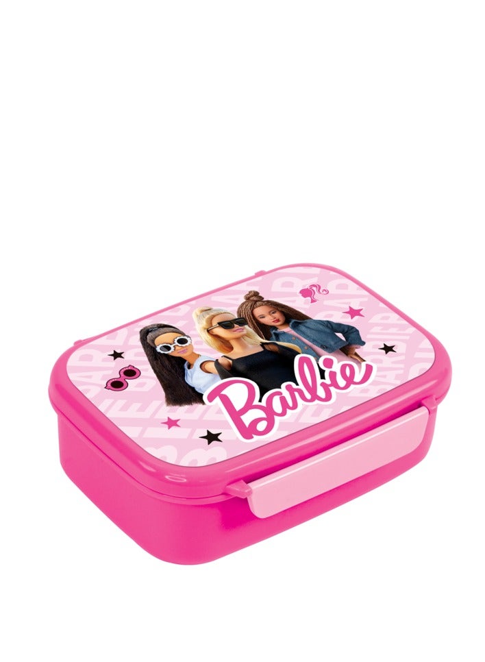 باربي صندوق غداء بلاستيك مستطيل للأطفال وردي 765 مل