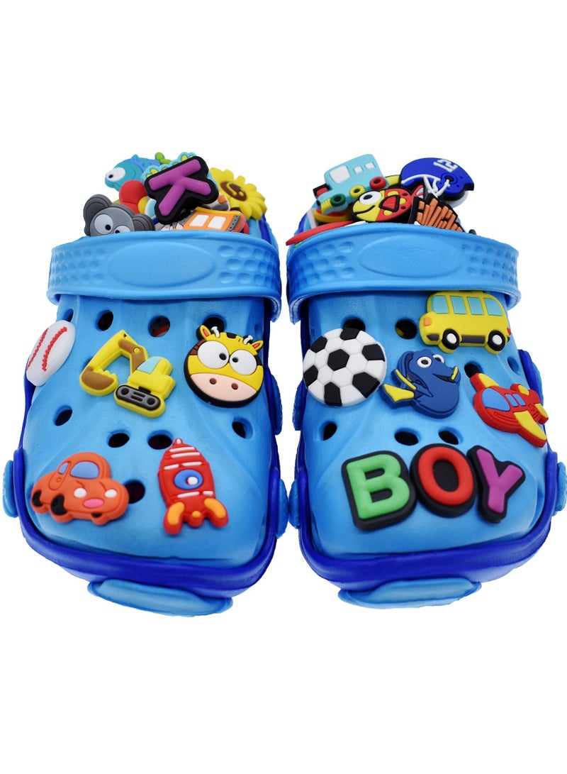 Shoe Charms 100 pcs Shoe Charms Fit for Shoes and Wristband Bracelet Decoration Different Shape Charms Party Gift Fit Wristband for Kids and Teens Unisex Adult Party Favor Random