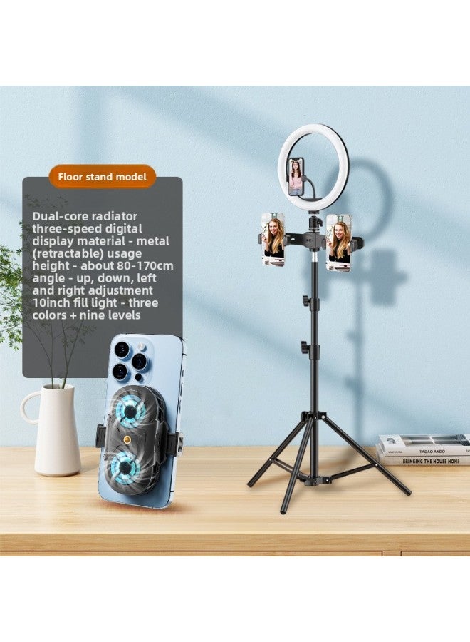 Dedicated For Live Broadcast-mobile Phone Radiator Cooling Semiconductor Refrigeration Ice-sealed Back Clip Integrated Bracket With Fan 