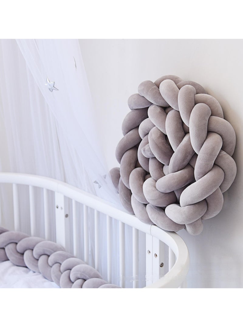 SISGL سلاسل مضفرة من 3 خيوط مربوطة لحماية سرير الأطفال من الاصطدامات، تصميم بسيط لتزيين غرفة الرضع، واقي سرير للأطفال حديثي الولادة، ملحقات سرير الأطفال - Image 1
