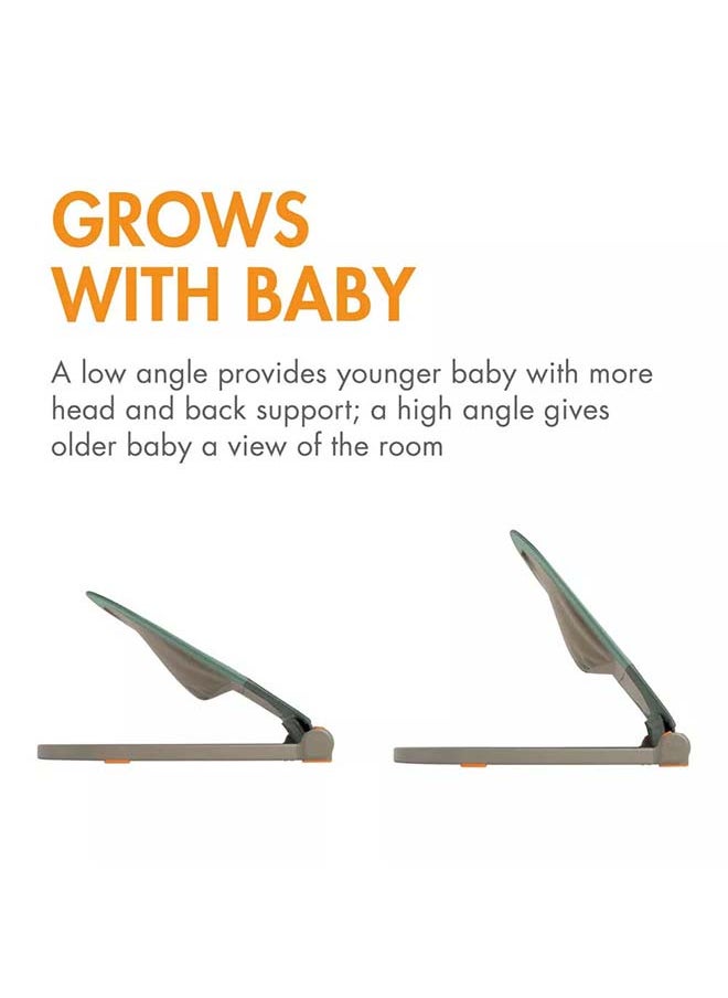 BOON Slant Portable Baby Bouncer - Dark Green  - Image 2
