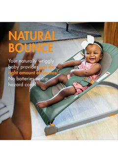 BOON Slant Portable Baby Bouncer - Dark Green  - Image 3