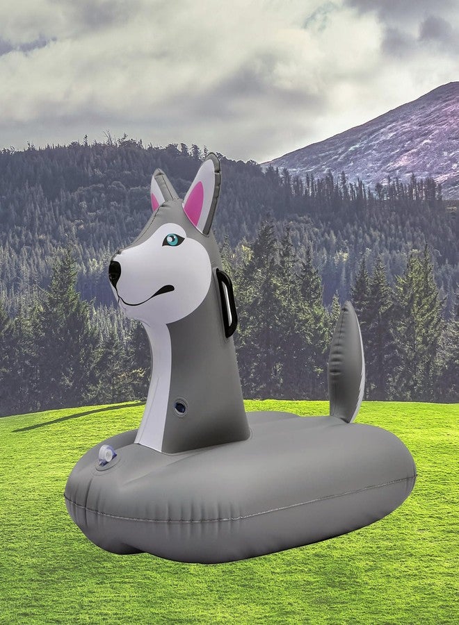 Jet Creations Husky Sledding Tube, Inflatable Snow and Water Sled, Towable with Durable Loop Holder, Toddler Snowboard Doubles as Pool Float, Adults and Kids 3 Years and up. Max 200 lbs. - Image 4