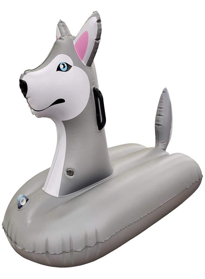 Jet Creations Husky Sledding Tube, Inflatable Snow and Water Sled, Towable with Durable Loop Holder, Toddler Snowboard Doubles as Pool Float, Adults and Kids 3 Years and up. Max 200 lbs. - Image 1