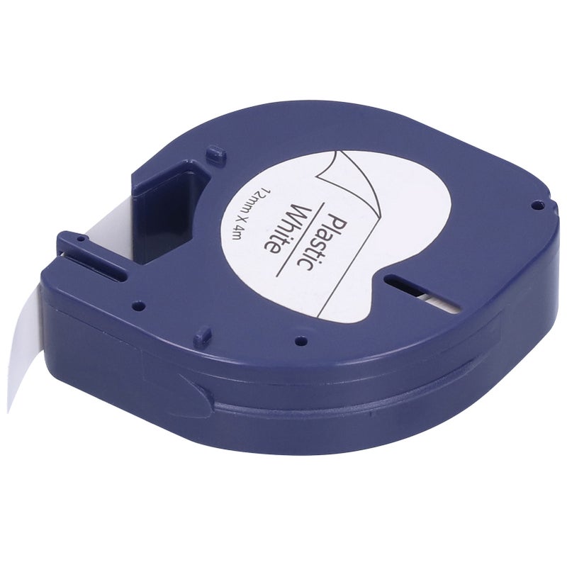 شريط ملصقات استبدالي لجهاز دايما لتراتاج — قطع غيار لطباعة يدوية، أبعاده 12 ملم × 4 أمتار، أحرف سوداء على خلفية بيضاء 91201 - Image 4