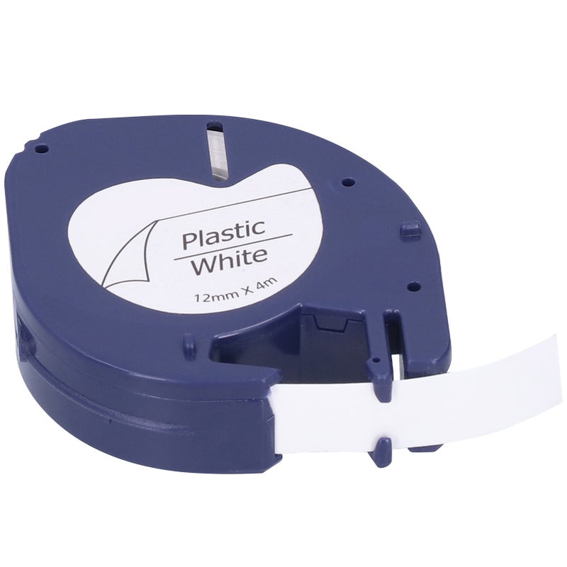 شريط ملصقات استبدالي لجهاز دايما لتراتاج — قطع غيار لطباعة يدوية، أبعاده 12 ملم × 4 أمتار، أحرف سوداء على خلفية بيضاء 91201 - Image 5