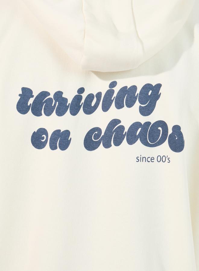 Styli Back Slogan Print Heavy Oversized Hoodie - Image 5