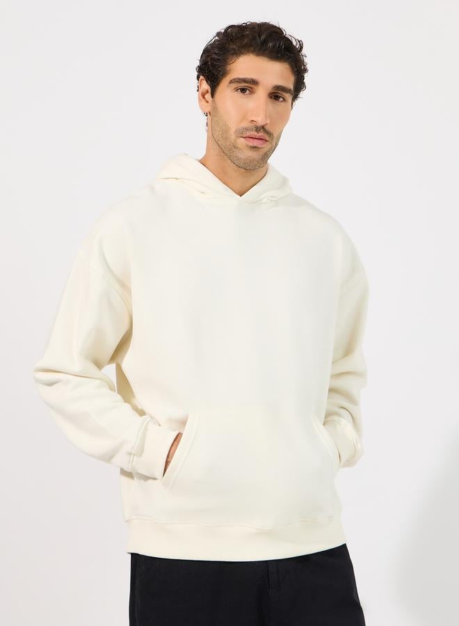 Styli Back Slogan Print Heavy Oversized Hoodie - Image 1
