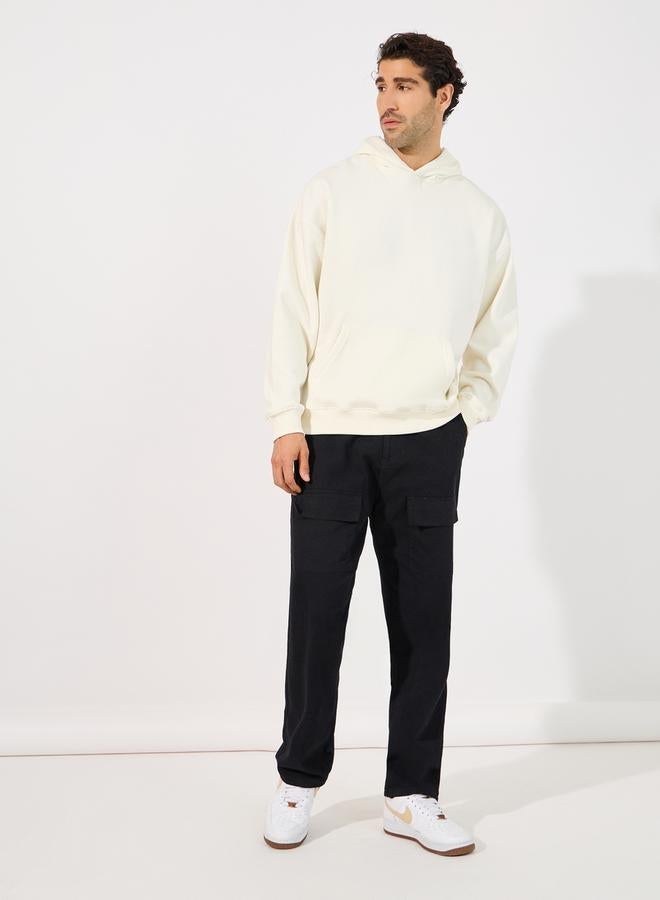 Styli Back Slogan Print Heavy Oversized Hoodie - Image 2