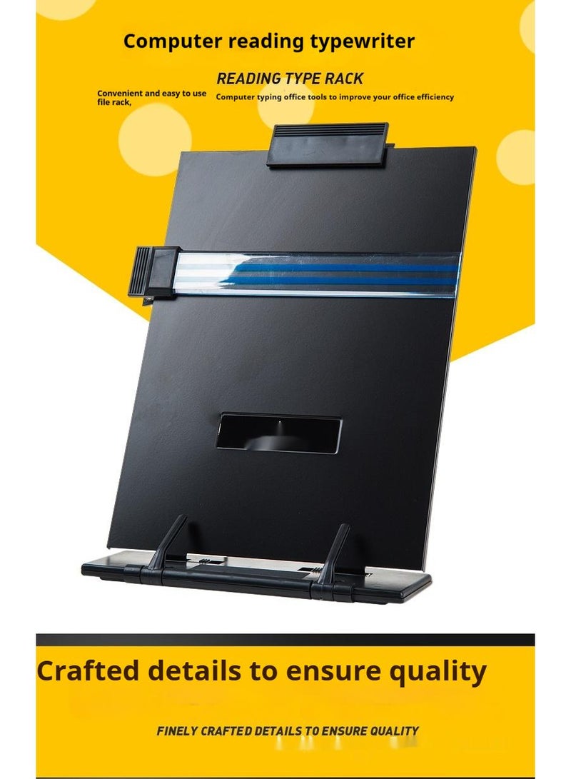 Bluejw حامل مستندات مكتبي مع 7 أوضاع قابلة للتعديل منظم ملفات معدني لإدارة النسخ للكتابة والخطابة والقراءة والموسيقى والكتب والأجهزة اللوحية للمكتب - Image 2