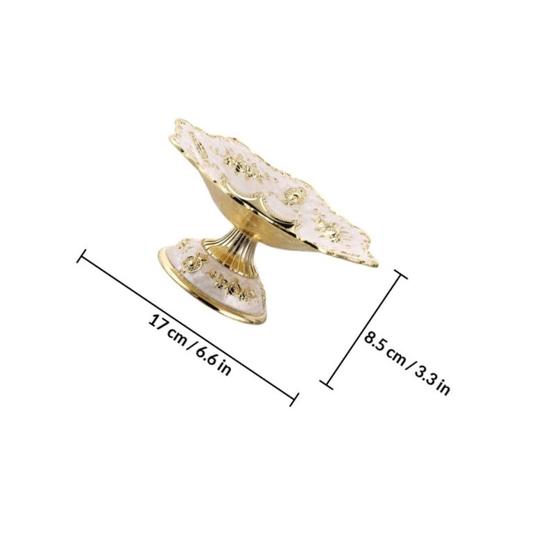 Platinum Alloy Metal Fruit Plate Retro Serving Dish For Home Dining Party - Image 3