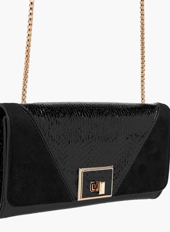 Celeste Women Textured Clutch with Chain Strap  - Image 4