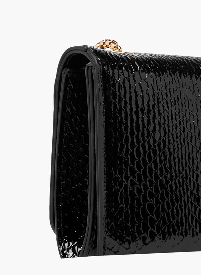 Celeste Women Textured Clutch with Chain Strap  - Image 5