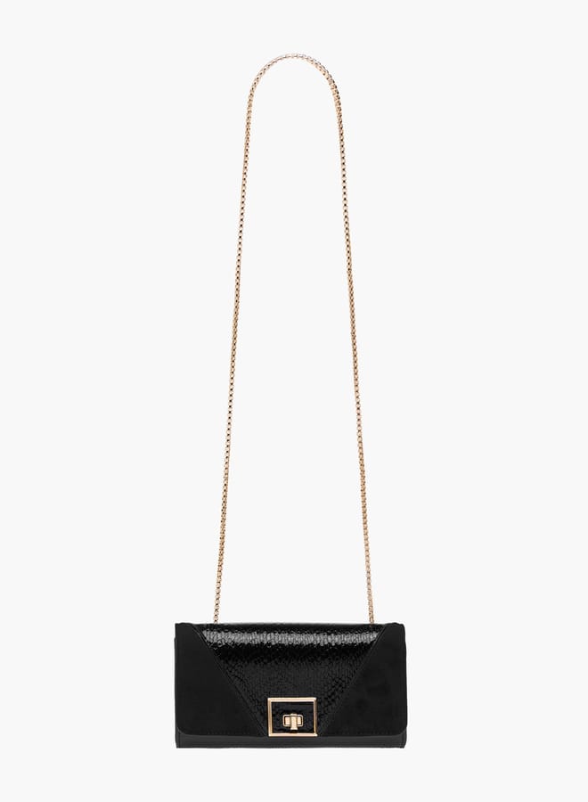 Celeste Women Textured Clutch with Chain Strap  - Image 2