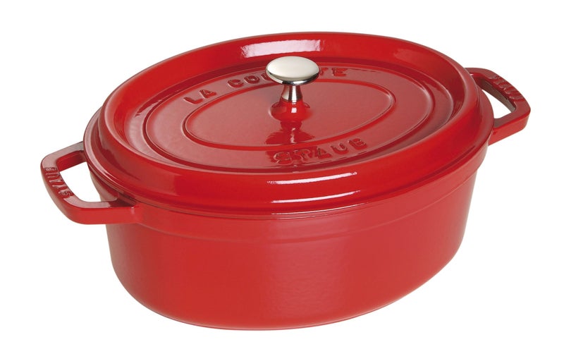 staub La Cocotte Oval 40509-857 Pico Cocotte Oval Cherry, 11.4 inches (29 cm), Large, Both Handed Castings, Enameled Pot, Induction Compatible, Japanese Authentic Product - Image 1